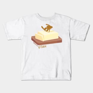 Snowboard Butter Carving | Brighton Utah Kids T-Shirt